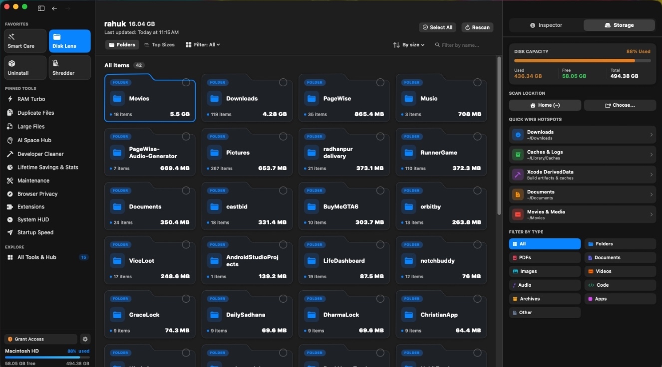 SpaceKeeper macOS Native Application